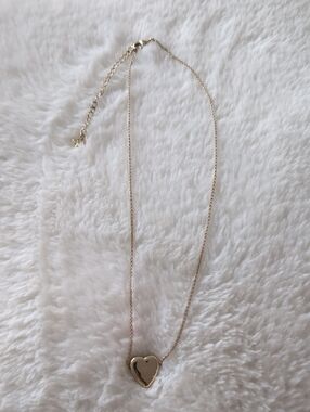 Banana Republic Gold Heart Pendant Necklace